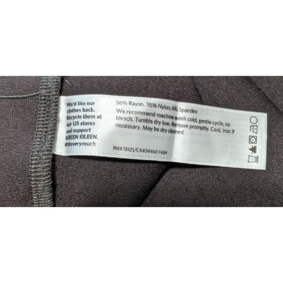 Eileen Fisher Womens Slim Pant XL Black Rayon Nylon Spandex Heavyweight - Picture 4 of 15